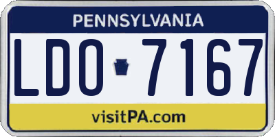 PA license plate LDO7167