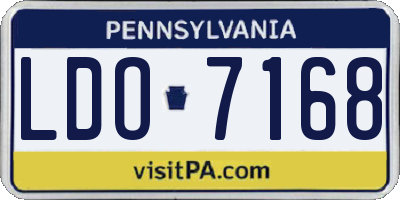 PA license plate LDO7168