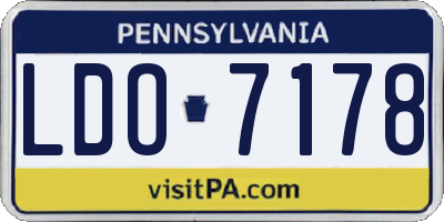 PA license plate LDO7178