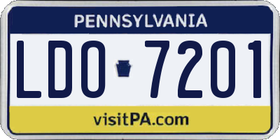 PA license plate LDO7201