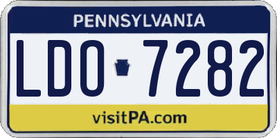 PA license plate LDO7282