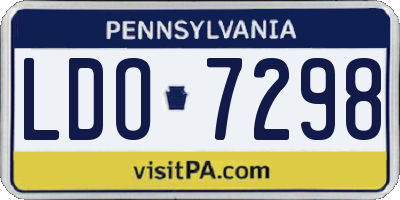 PA license plate LDO7298