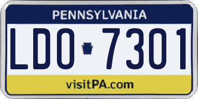 PA license plate LDO7301