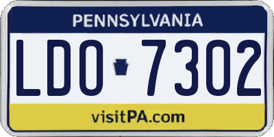 PA license plate LDO7302