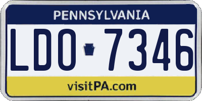 PA license plate LDO7346