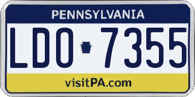 PA license plate LDO7355