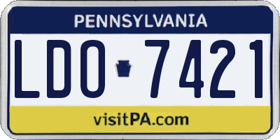 PA license plate LDO7421