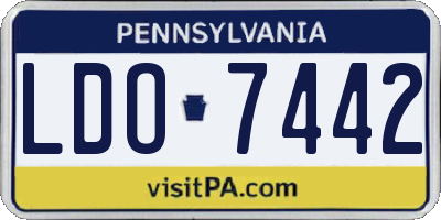 PA license plate LDO7442