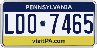 PA license plate LDO7465