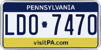 PA license plate LDO7470