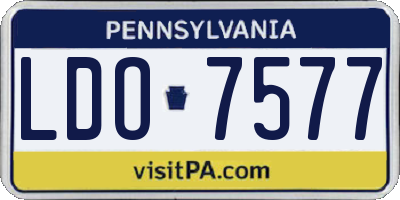 PA license plate LDO7577