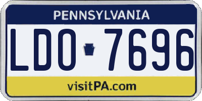 PA license plate LDO7696