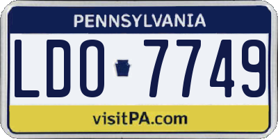 PA license plate LDO7749
