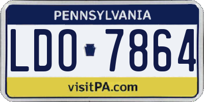 PA license plate LDO7864