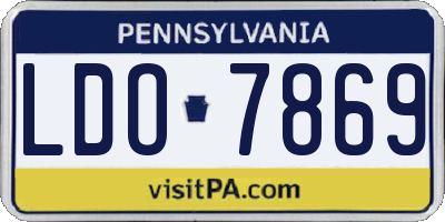PA license plate LDO7869