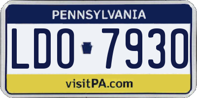 PA license plate LDO7930