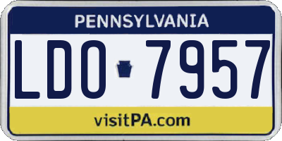 PA license plate LDO7957
