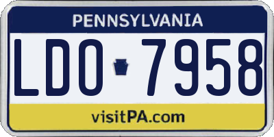 PA license plate LDO7958