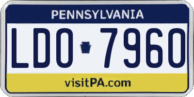 PA license plate LDO7960