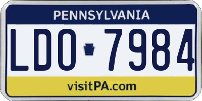 PA license plate LDO7984