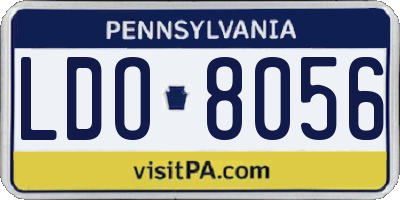 PA license plate LDO8056