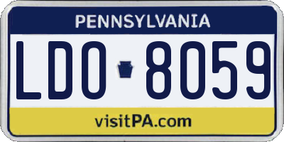 PA license plate LDO8059