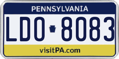 PA license plate LDO8083