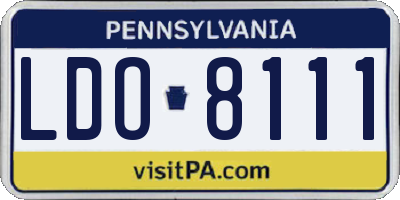 PA license plate LDO8111
