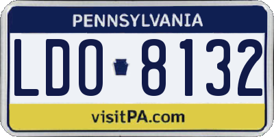 PA license plate LDO8132