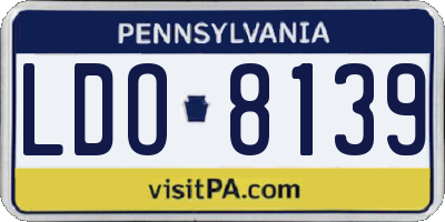 PA license plate LDO8139