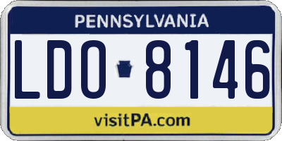PA license plate LDO8146