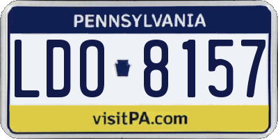PA license plate LDO8157