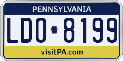 PA license plate LDO8199