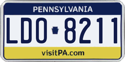 PA license plate LDO8211