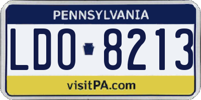 PA license plate LDO8213