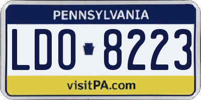 PA license plate LDO8223