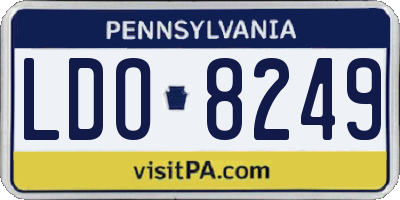 PA license plate LDO8249