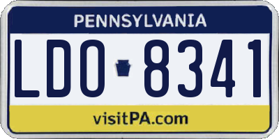 PA license plate LDO8341