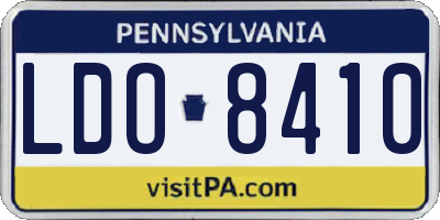 PA license plate LDO8410