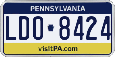 PA license plate LDO8424