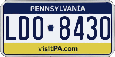PA license plate LDO8430