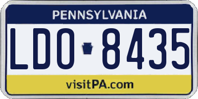 PA license plate LDO8435