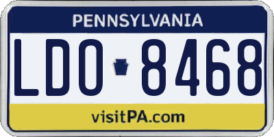 PA license plate LDO8468
