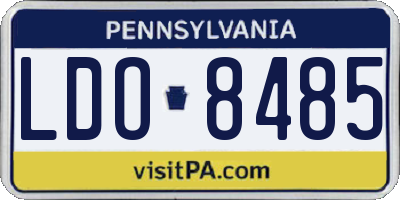 PA license plate LDO8485