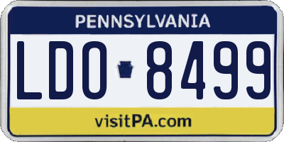 PA license plate LDO8499