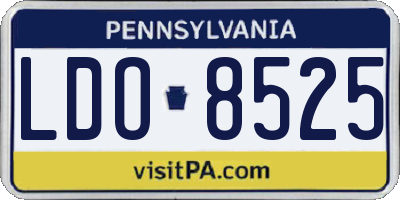 PA license plate LDO8525