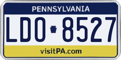 PA license plate LDO8527