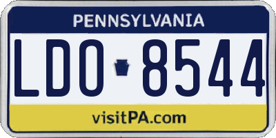 PA license plate LDO8544