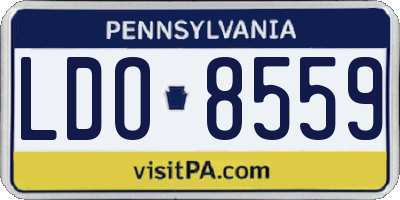 PA license plate LDO8559