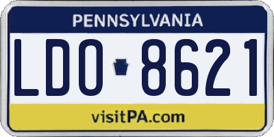 PA license plate LDO8621